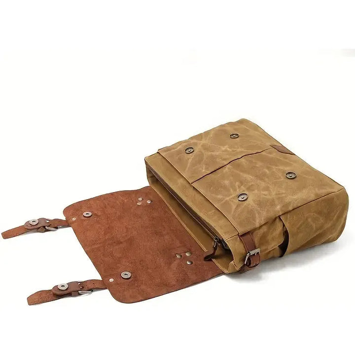 Heritage Voyager Leather & Canvas Messenger