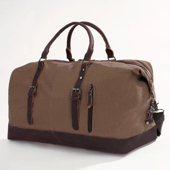 Heritage Rover Leather & Canvas Weekender