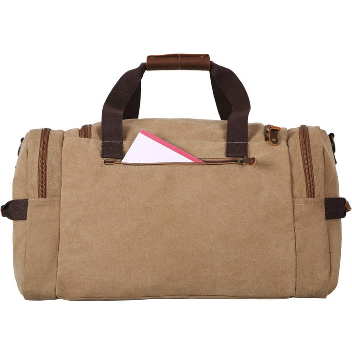 Canvas Cowhide Leather Weekender Travel Duffel Bag Leather Bags Gallery