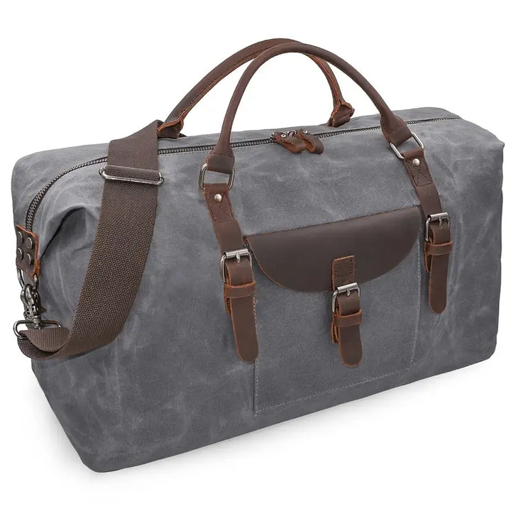 Vintage Canvas Leather Duffle Bag