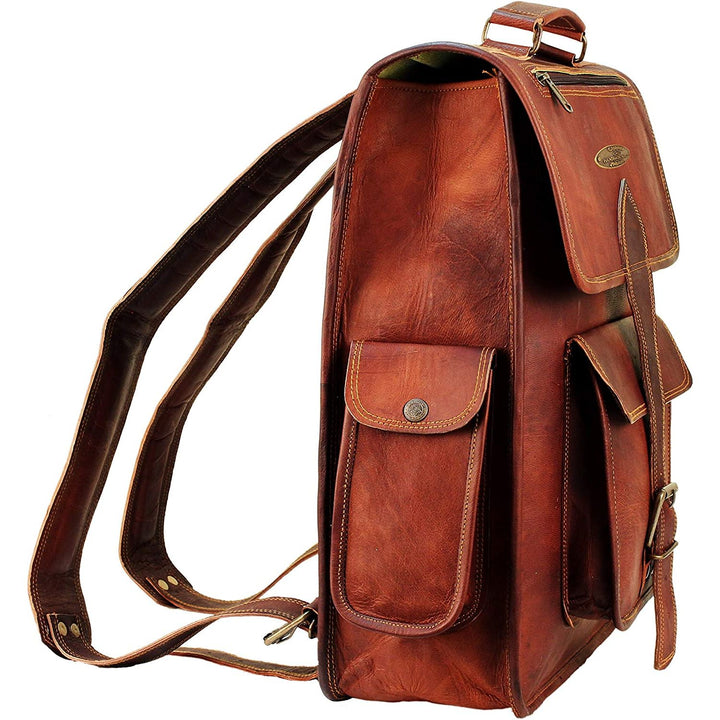 Retro Top Grain Leather Backpack