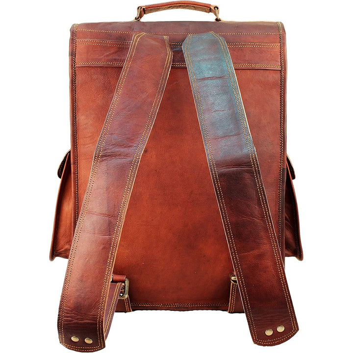 Retro Top Grain Leather Backpack