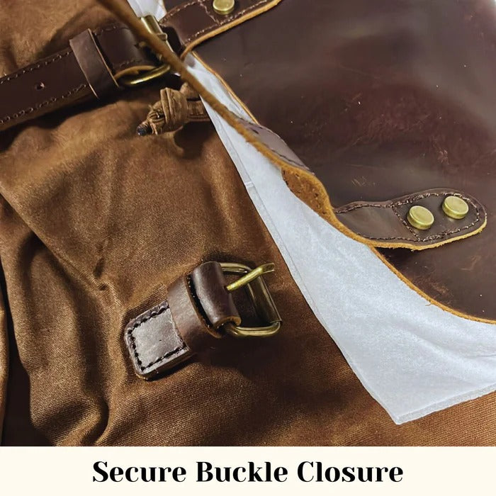 Wilderness Trek Leather Canvas Backpack