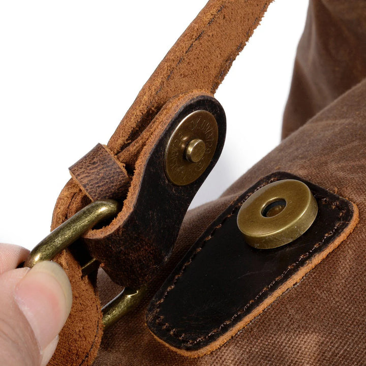 Wilderness Trek Leather Canvas Backpack