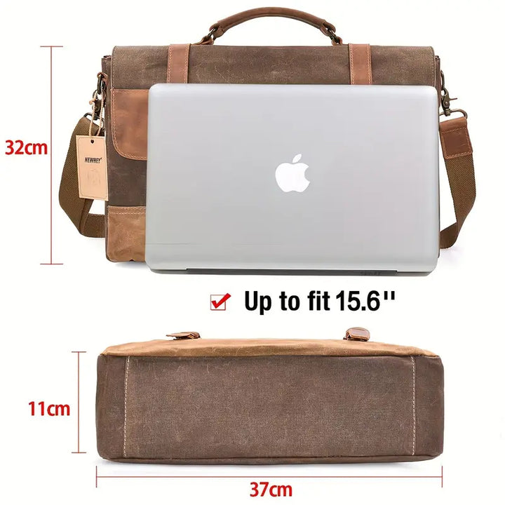 Summit Bound Leather & Canvas Messenger