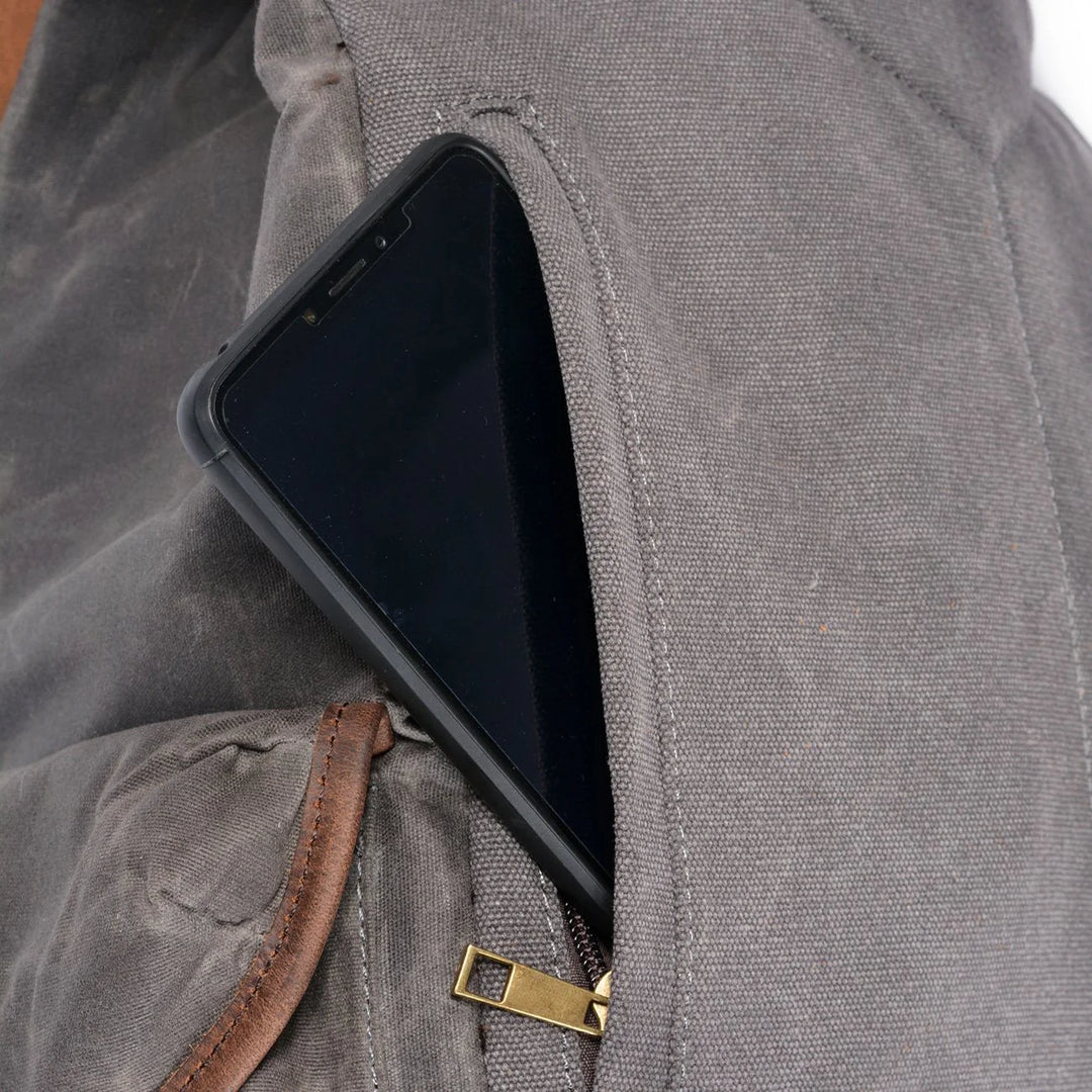 Wilderness Trek Leather Canvas Backpack