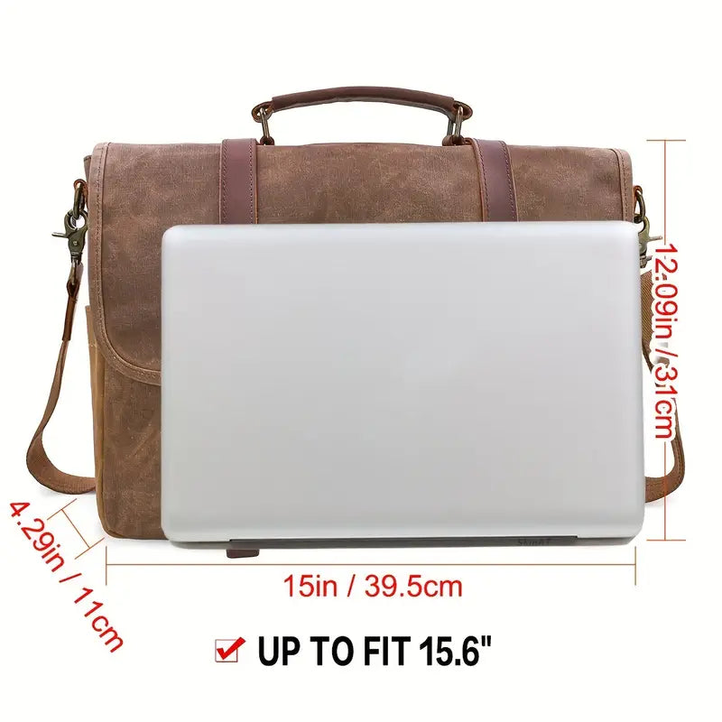 Nomad Trail Waxed Canvas Leather Messenger Bag