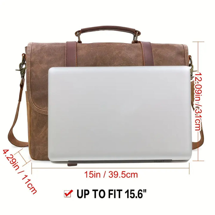 Nomad Trail Waxed Canvas Leather Messenger Bag