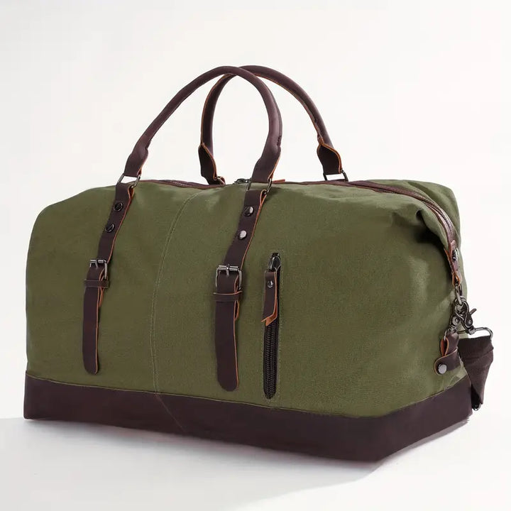 Heritage Rover Leather & Canvas Weekender