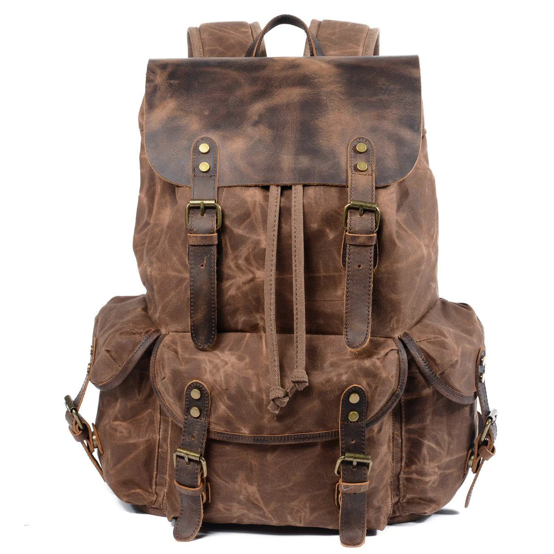 Wilderness Trek Leather Canvas Backpack