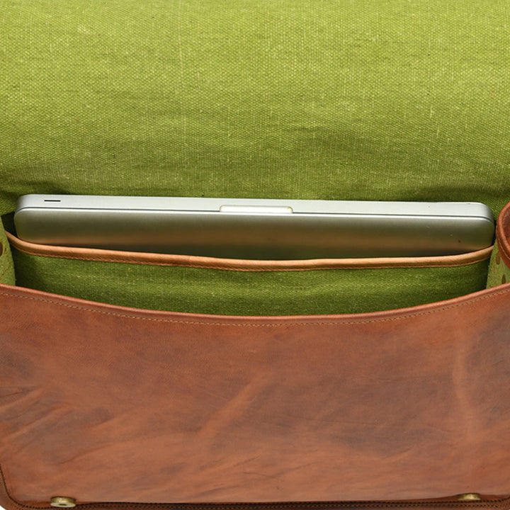 Top Grain Leather Messenger Bag