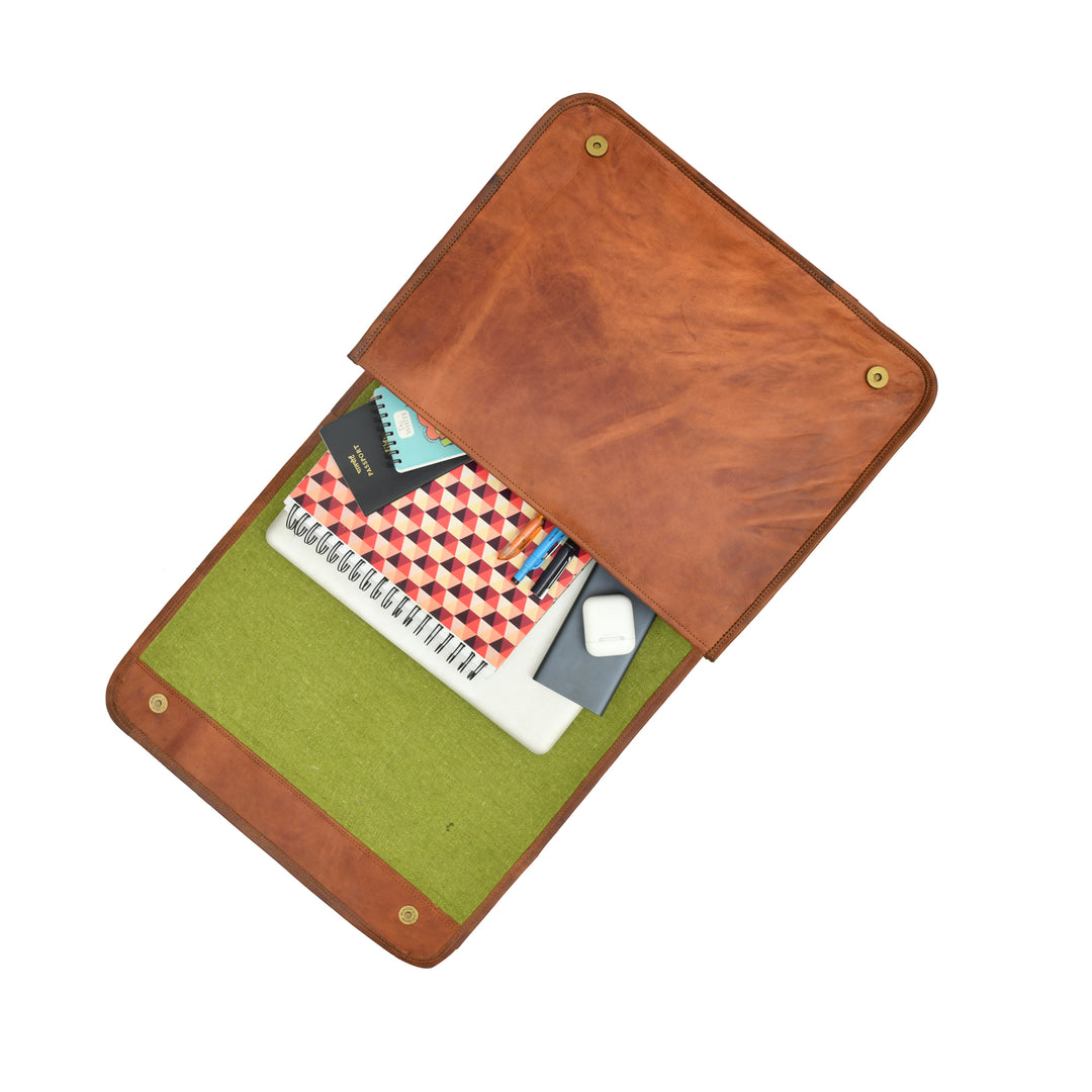Top Grain Leather Messenger Bag