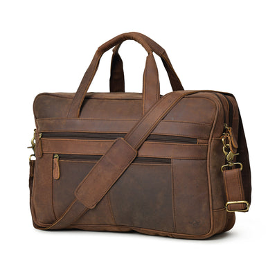 Products Buffalo Leather Messenger Briefcase Bag 