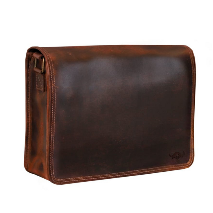 Leather Messenger Briefcase Bag- 7