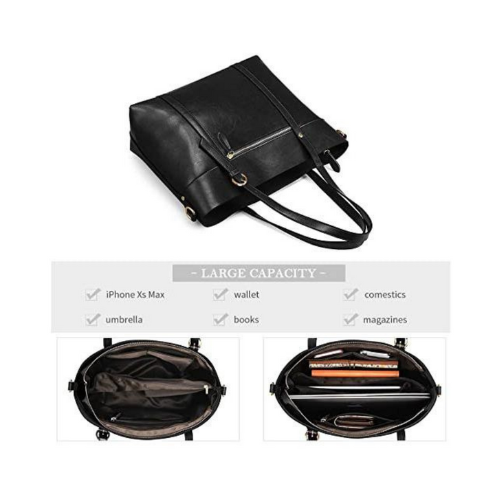 Leather Shoulder Purse Tote Hobo Bag - 3