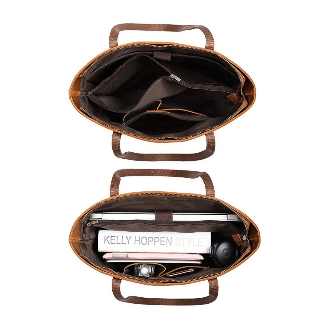 Retro Genuine Leather Shoulder Bag - 5