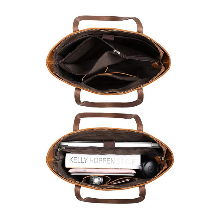 Retro Genuine Leather Shoulder Bag - 5