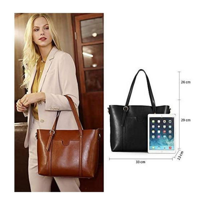 Leather Shoulder Purse Tote Hobo Bag - 2