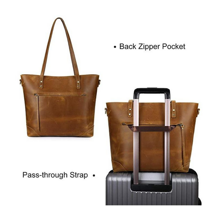 Retro Genuine Leather Shoulder Bag - 2