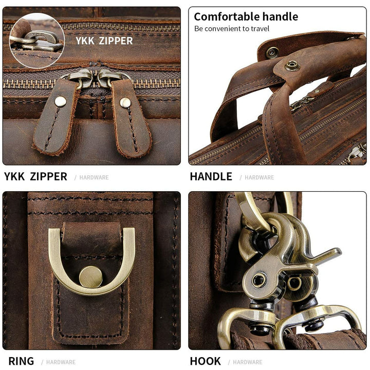 Crazy Horse Handmade Buffalo Leather Briefcase