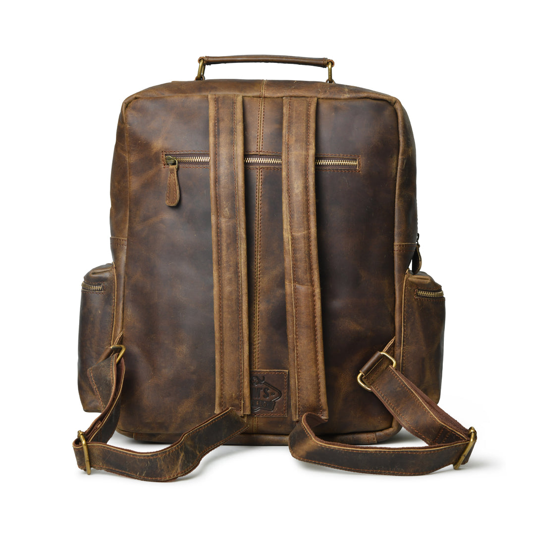 Classic Vintage Buffalo Leather Backpack