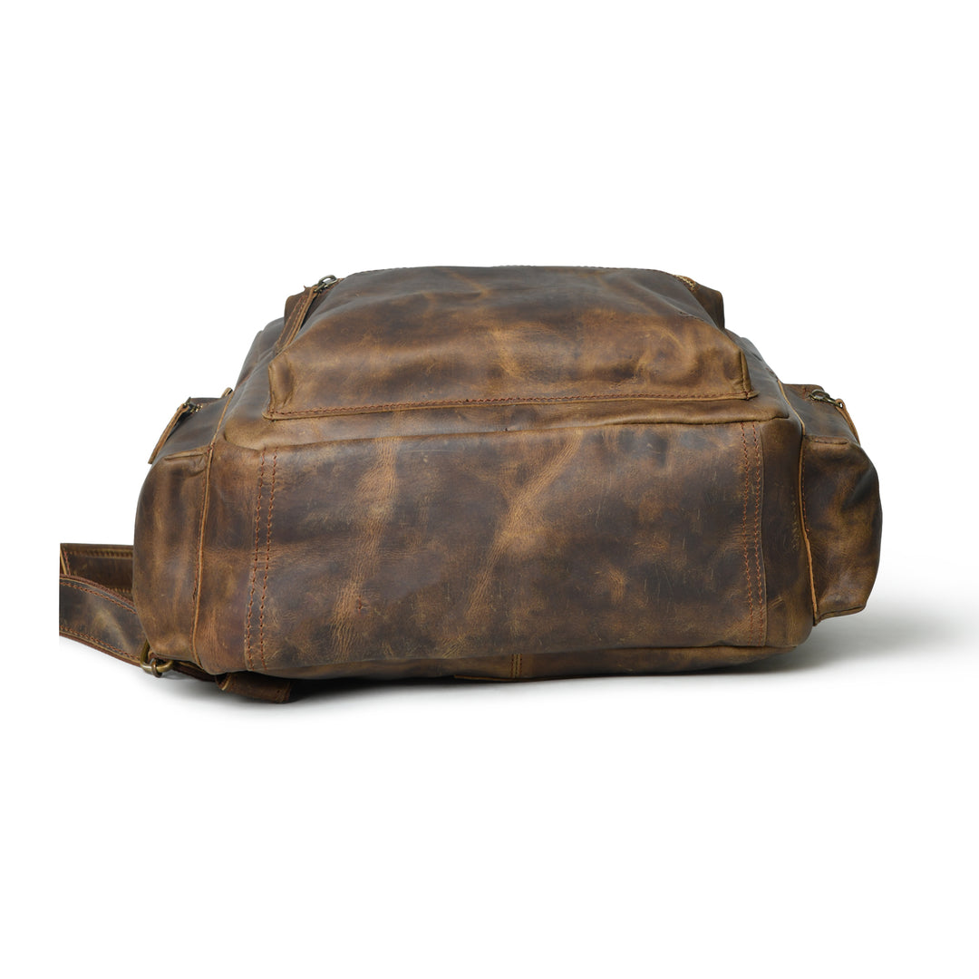 Classic Vintage Buffalo Leather Backpack