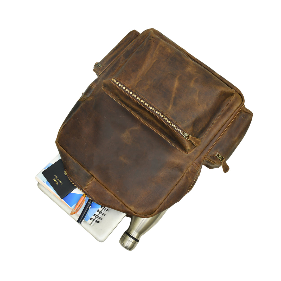 Classic Vintage Buffalo Leather Backpack