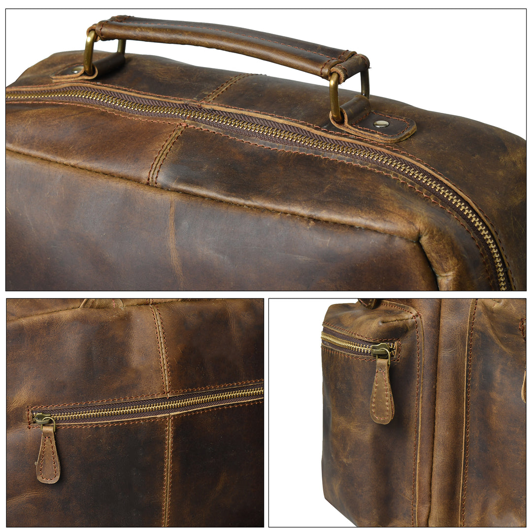 Classic Vintage Buffalo Leather Backpack