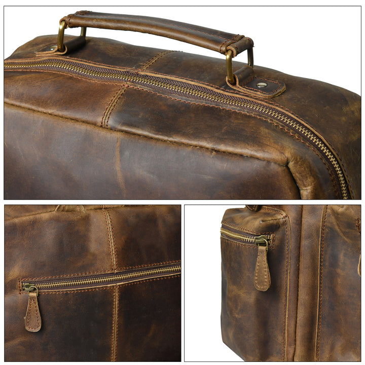 Classic Vintage Buffalo Leather Backpack