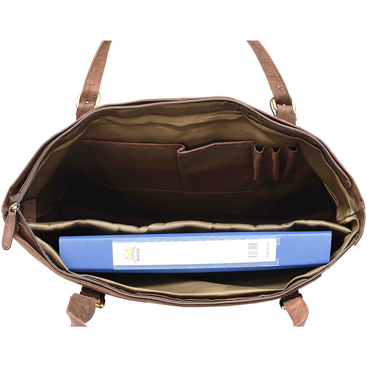Rugged Buffalo Leather Tote Bag for Women - 2