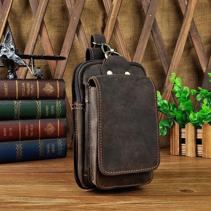 Vintage Buffalo Leather Belt Pouch