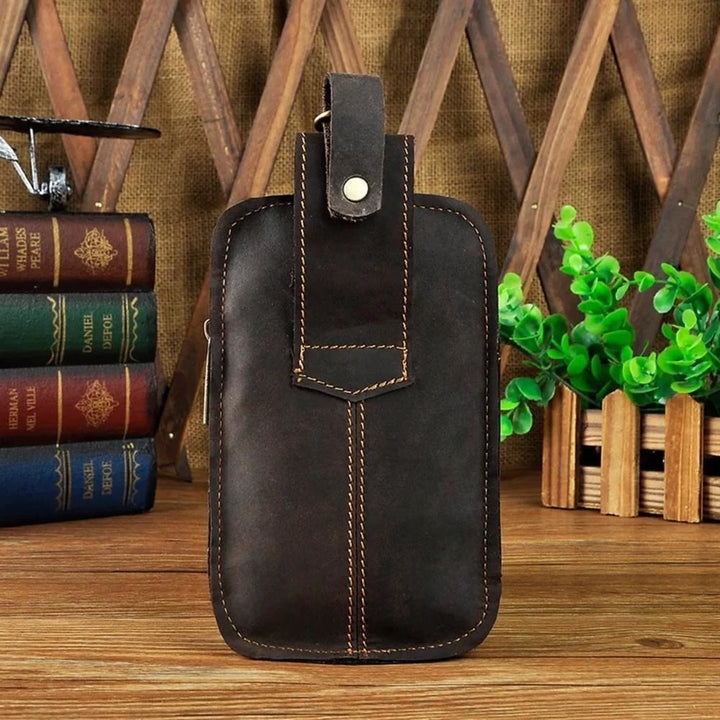 Vintage Buffalo Leather Belt Pouch