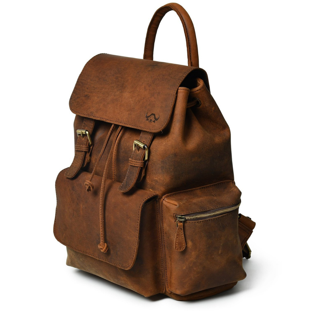 Vintage Buffalo Leather Backpack