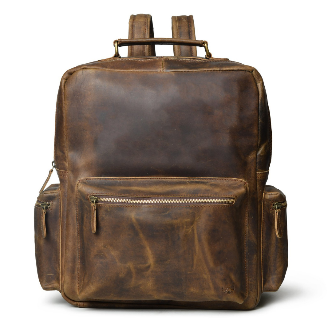 Classic Vintage Buffalo Leather Backpack