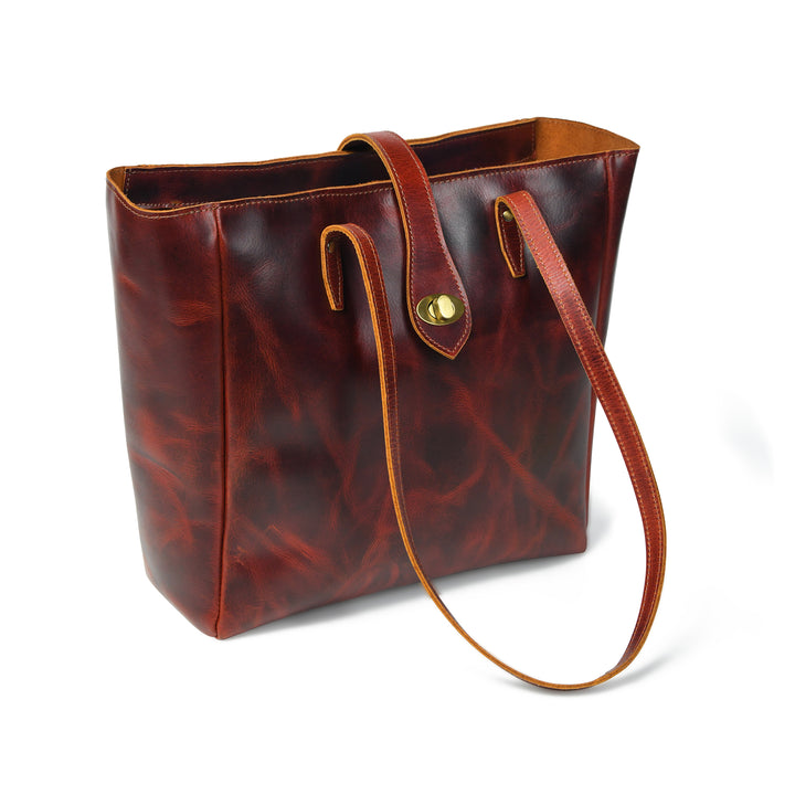 Crimson Luxe Buffalo Leather Tote