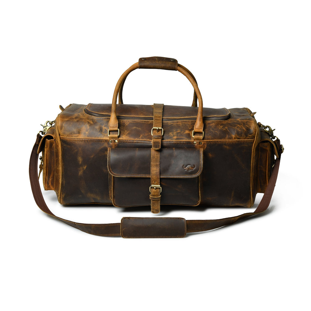 Retro Buffalo Leather Duffle Bag - Recondite Sepia - 1