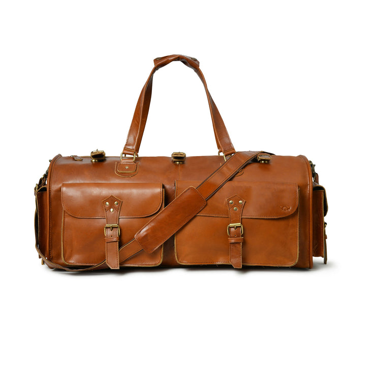 Cool Buffalo Leather Travel Duffle Bag - 1