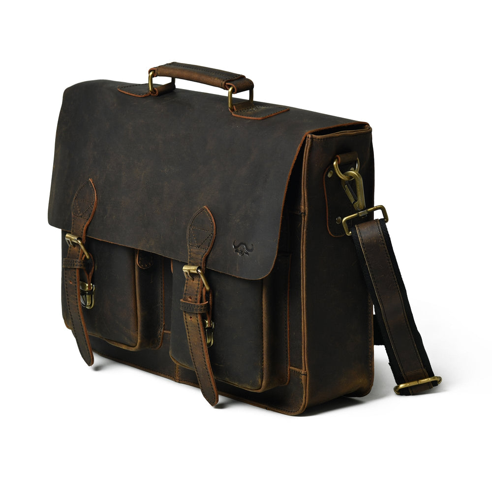 Vintage Buffalo Leather Briefcase - 1