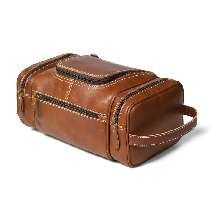 The Voyager | Full-Grain Leather Hanging Toiletry Bag