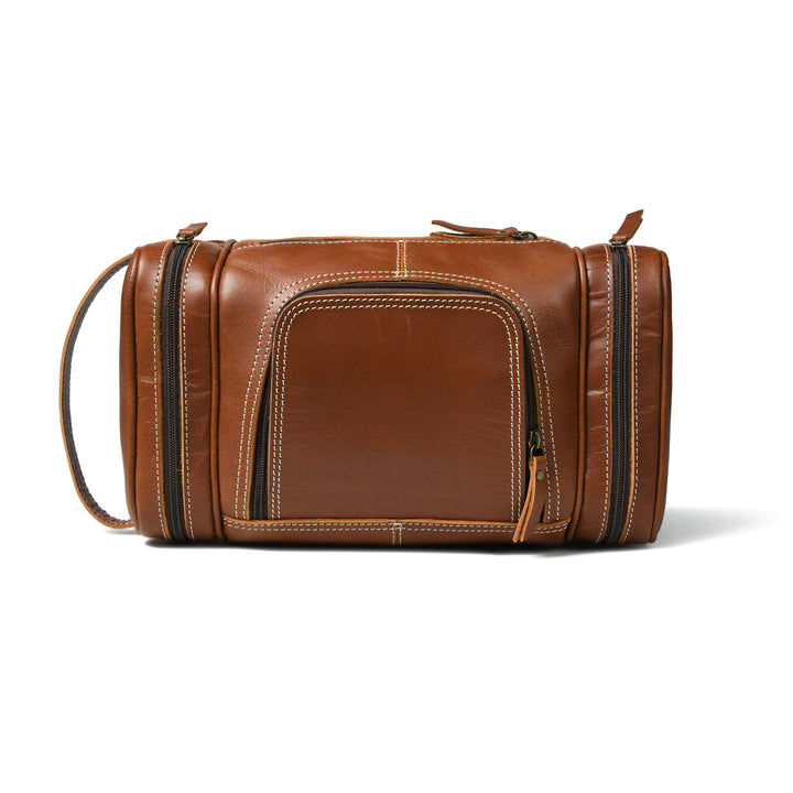 The Voyager | Full-Grain Leather Hanging Toiletry Bag