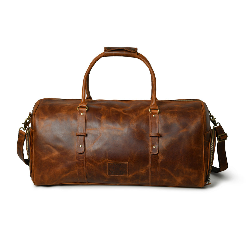 Buffalo Leather Overnight Bag - Saddle Tint - 1
