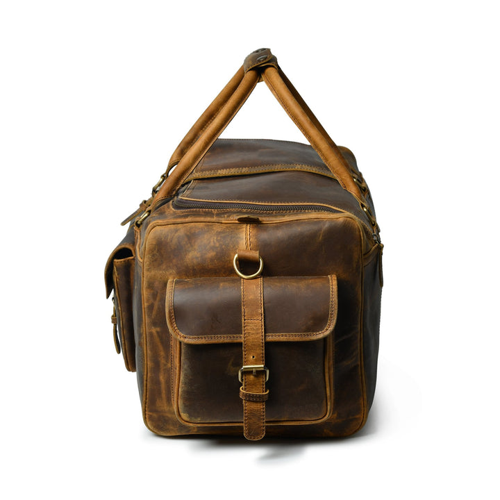 Retro Buffalo Leather Duffle Bag - Recondite Sepia - 3