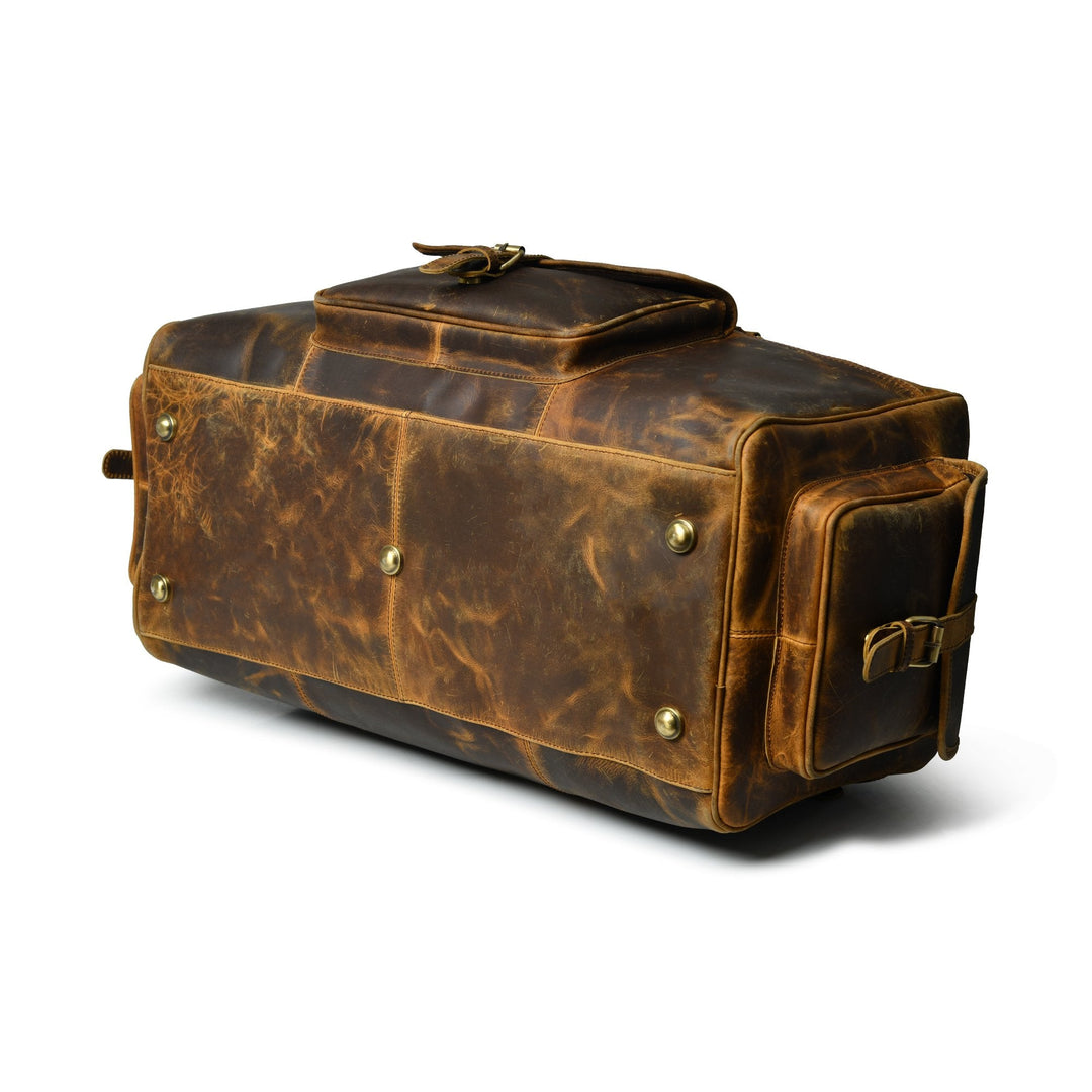 Retro Buffalo Leather Duffle Bag - Recondite Sepia - 2