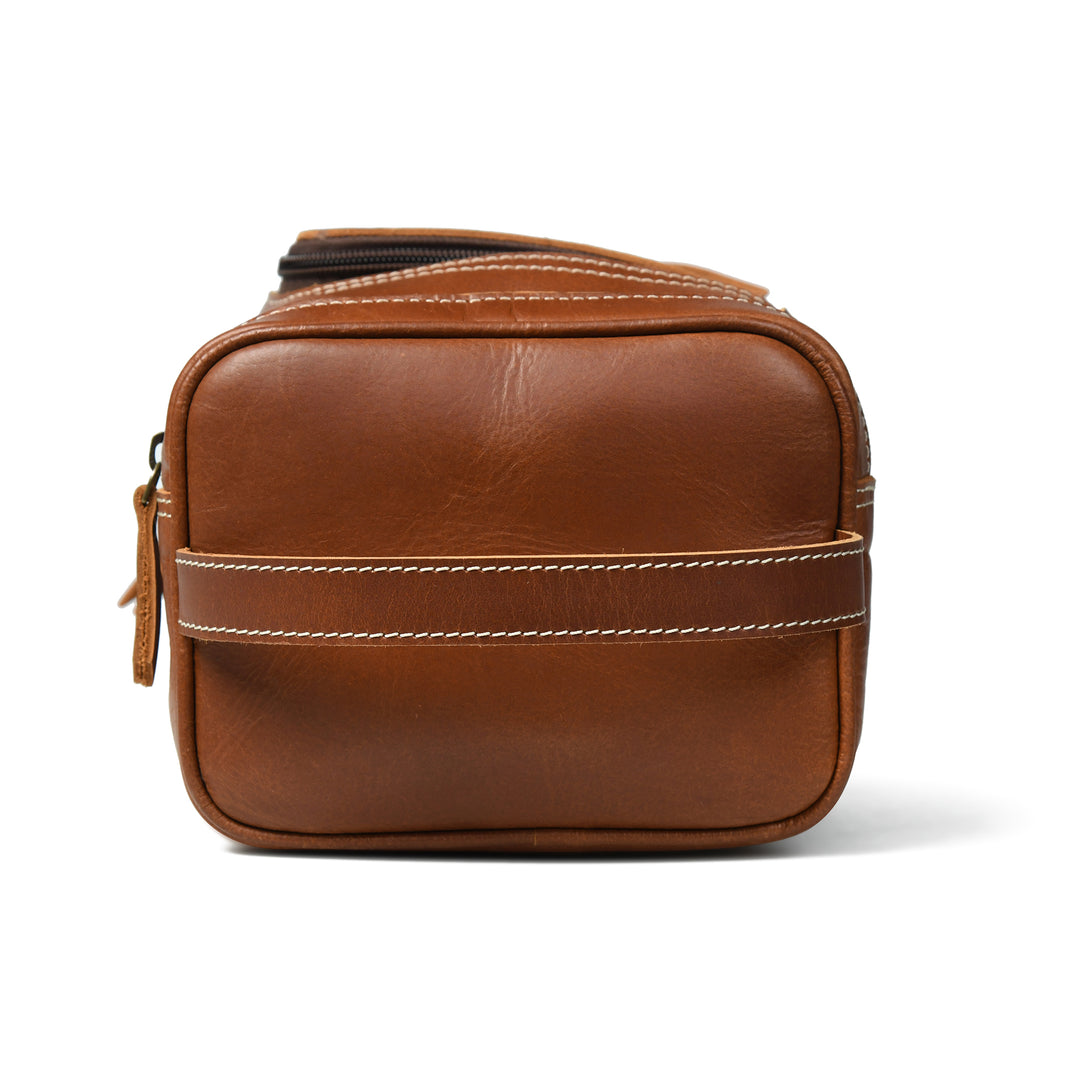 The Voyager | Full-Grain Leather Hanging Toiletry Bag