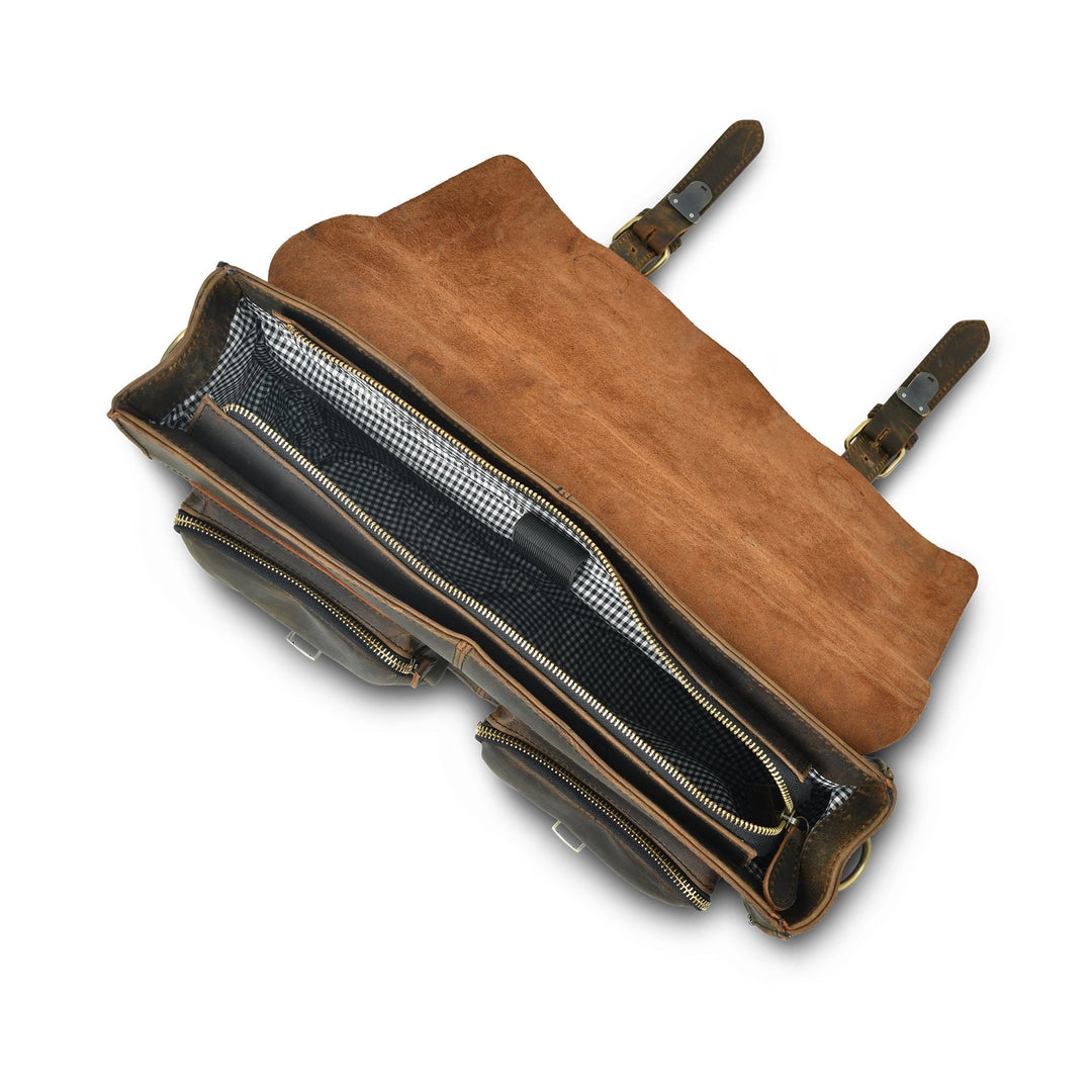Vintage Buffalo Leather Briefcase - 7