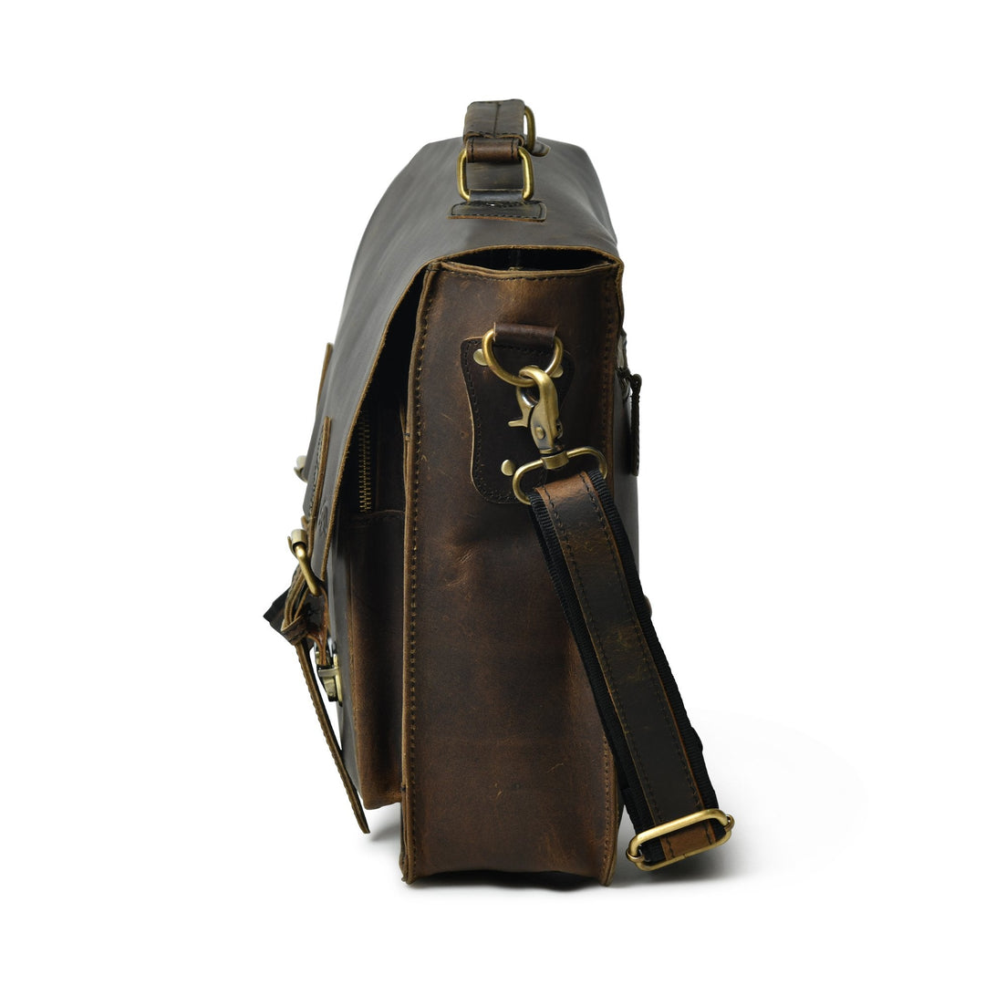 Vintage Buffalo Leather Briefcase - 3