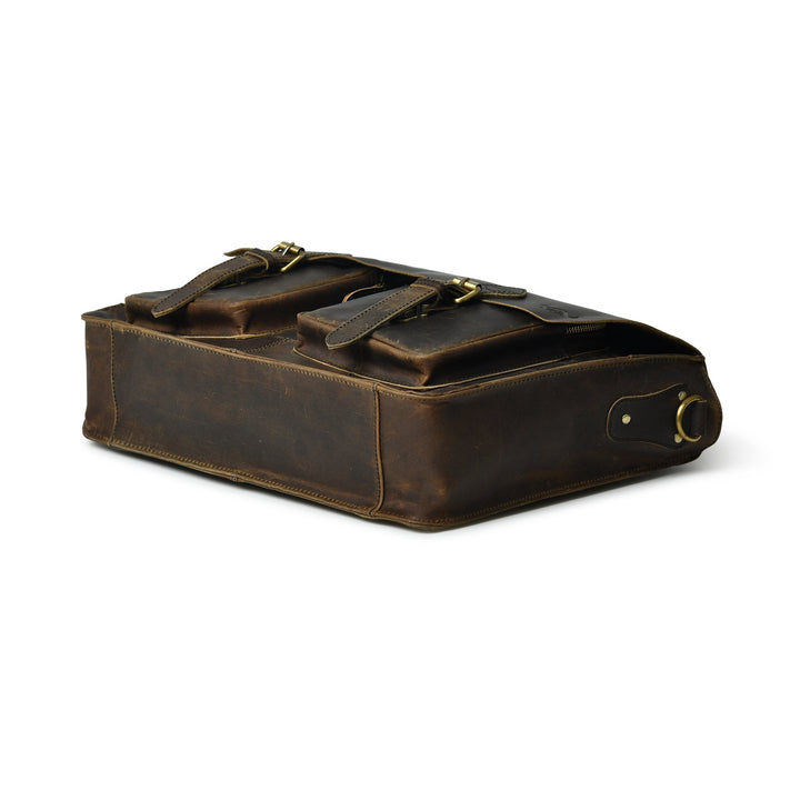 Vintage Buffalo Leather Briefcase - 4