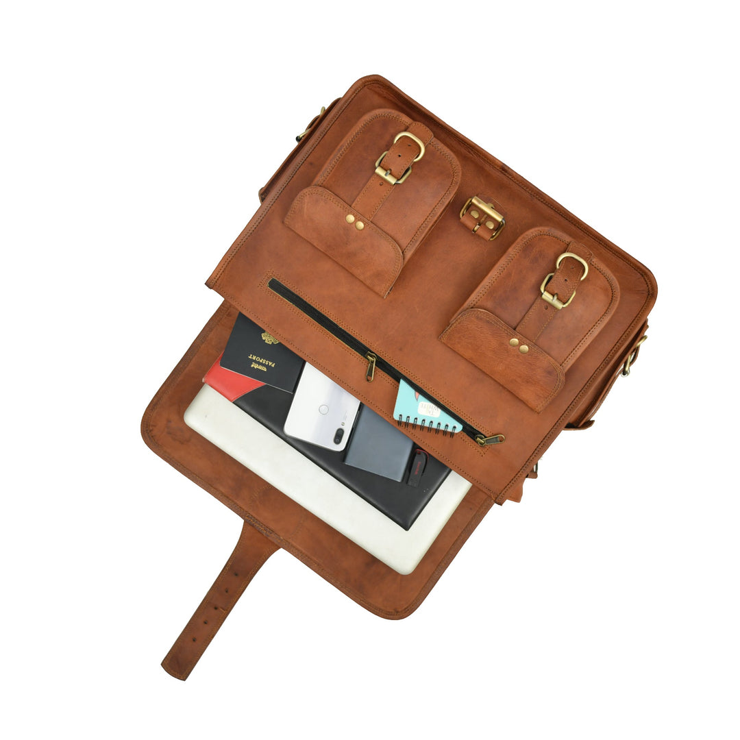 Top Grain Leather Briefcase Bag