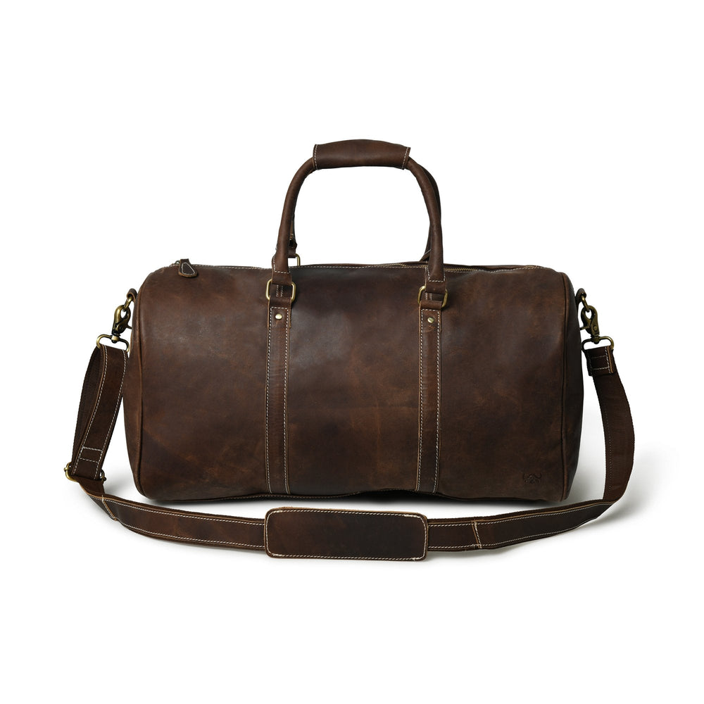 Leather Overnight Duffle Bag - Tuscan Ardor - 1