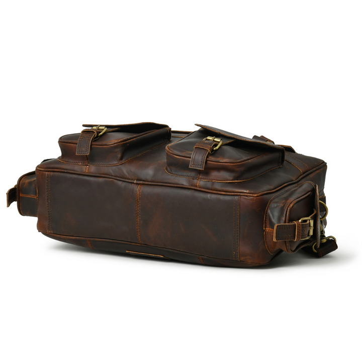 Retro Buffalo Leather Business Briefcase - 2
